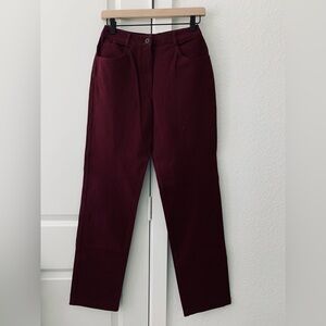 St. John Sport Burgundy Straight Leg Jeans